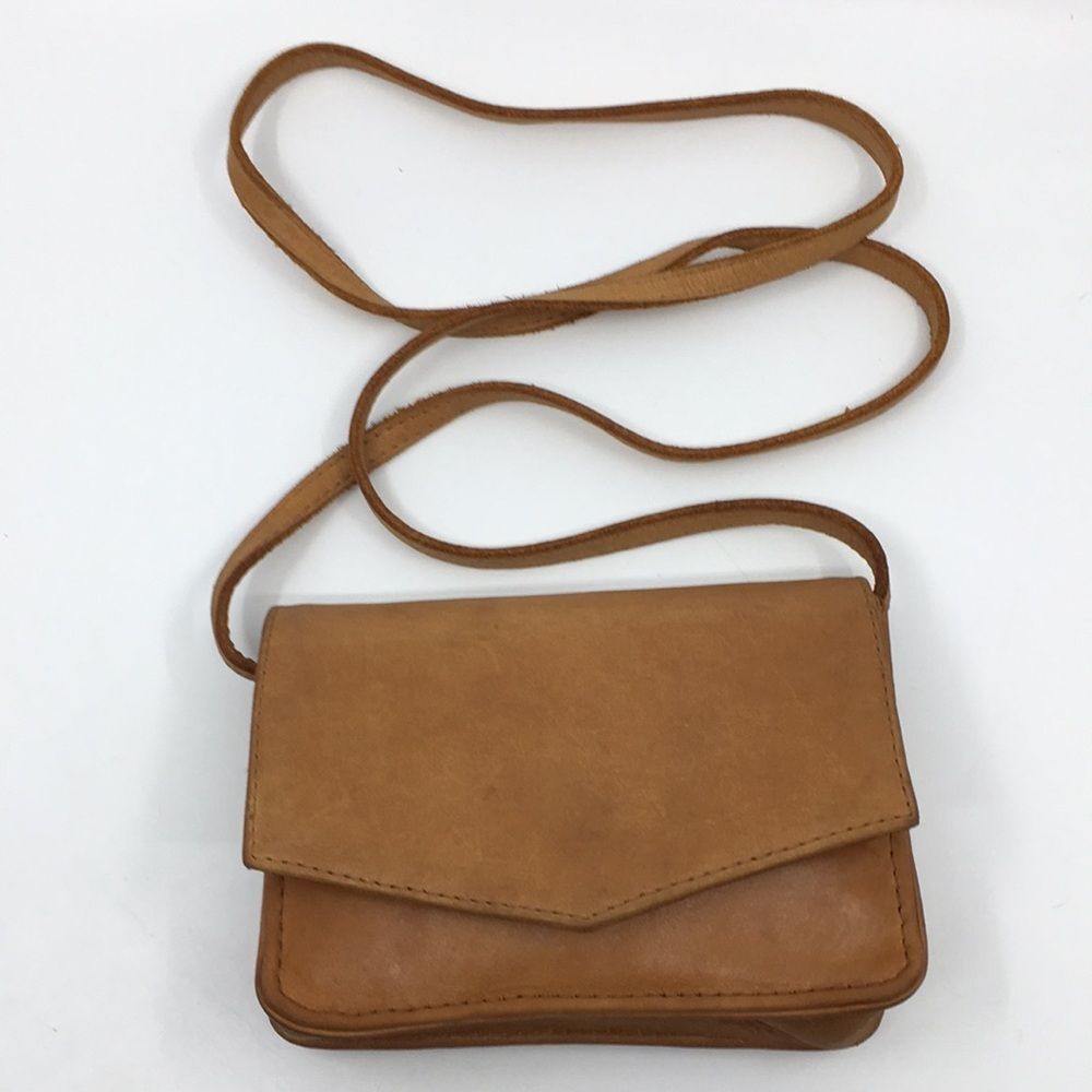 Able Tan Leather Crossbody Bag